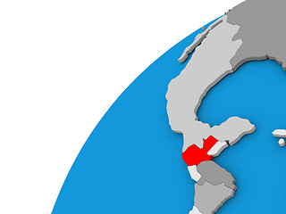 Image showing Guatemala on globe in red