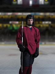 Image showing hockey player portrait