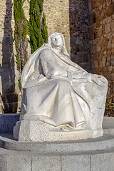 Image showing Statue of St. Teresa in Avila Spain