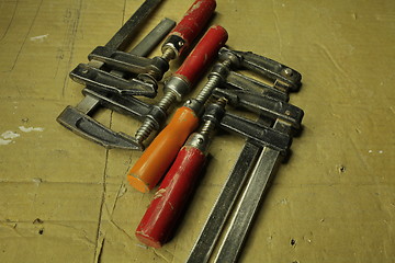 Image showing clamps used close to