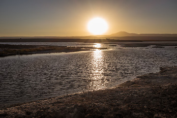 Image showing Laguna Tebinquinche landscape in San Pedro de Atacama, Chile