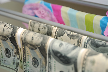 Image showing Wet dollars