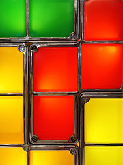 Image showing Colorful abstract lamp detail