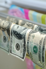 Image showing Wet dollars