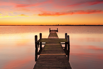 Image showing Sunrise Jetty Pier