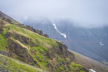 Image showing Foggy weather at Esja mountain in Iceland