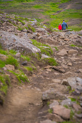 Image showing Hiking at Esja mountain during summer in Iceland