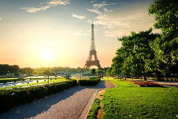 Image showing Tower near park in Paris