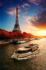 Image showing Eiffel Tower in the autumn