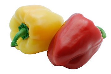 Image showing Red and yellow paprika