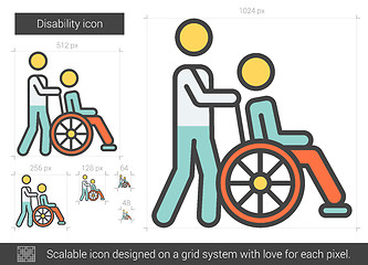 Image showing Disability line icon.