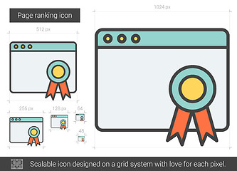 Image showing Page ranking line icon.