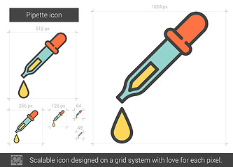 Image showing Pipette line icon.