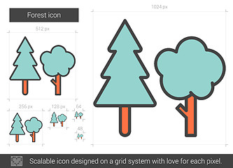 Image showing Forest line icon.