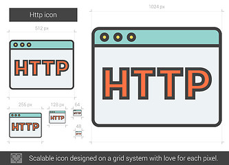 Image showing Http line icon.