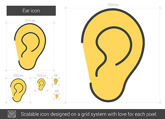 Image showing Ear line icon.