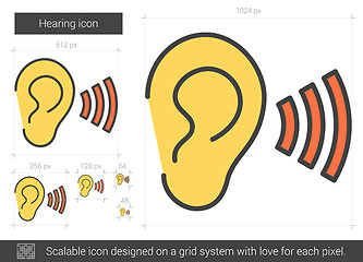 Image showing Hearing line icon.