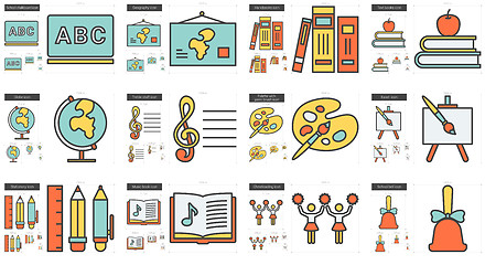 Image showing Education line icon set.