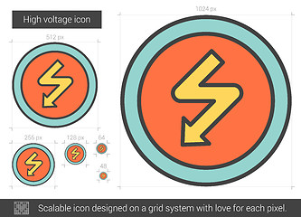 Image showing High voltage line icon.