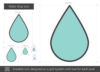 Image showing Water drop line icon.