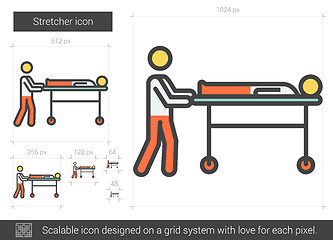 Image showing Stretcher line icon.