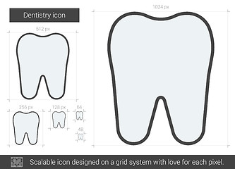 Image showing Dentistry line icon.