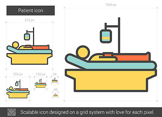 Image showing Patient line icon.