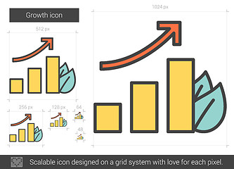 Image showing Growth line icon.