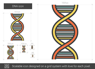 Image showing DNA line icon.