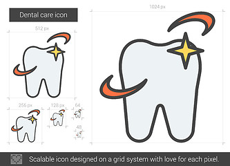 Image showing Dental care line icon.