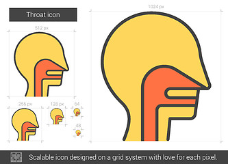 Image showing Throat line icon.