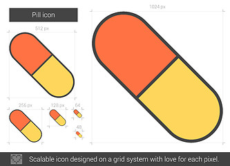 Image showing Pill line icon.