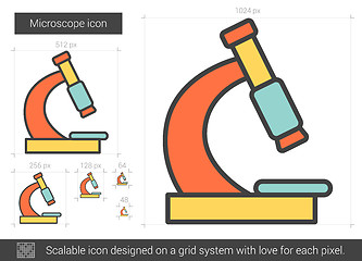 Image showing Microscope line icon.