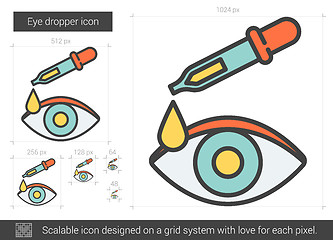 Image showing Eye dropper line icon.