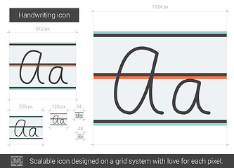 Image showing Handwriting line icon.