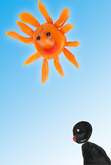 Image showing Man and sun