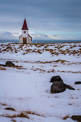 Image showing Old church on Snaefellsnes peninsula, Iceland