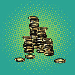 Image showing stack of gold coins