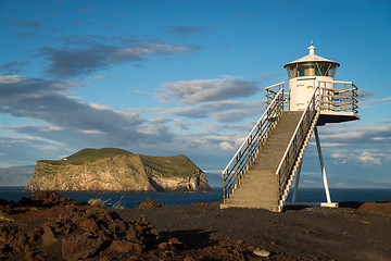 Image showing Lighthouse at the vestmannaeyjar island