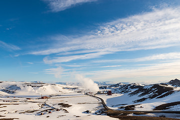 Image showing Geothermal lanscape during winter in Iceland