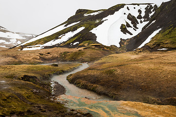 Image showing Icelandic geothermal area during winter