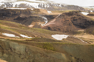 Image showing Icelandic geothermal area during winter