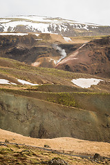 Image showing Icelandic geothermal area during winter