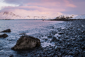 Image showing mountainous landscape near Reykjavik, Iceland