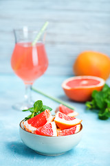Image showing grapefruit and juice