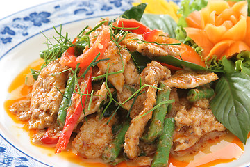 Image showing Thai Food Dry Chicken curry