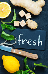 Image showing fresh ingredients for tea