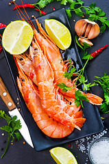 Image showing boiled shrimps