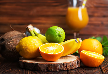 Image showing fruits and juice