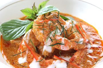 Image showing Thai food Shrimp curry